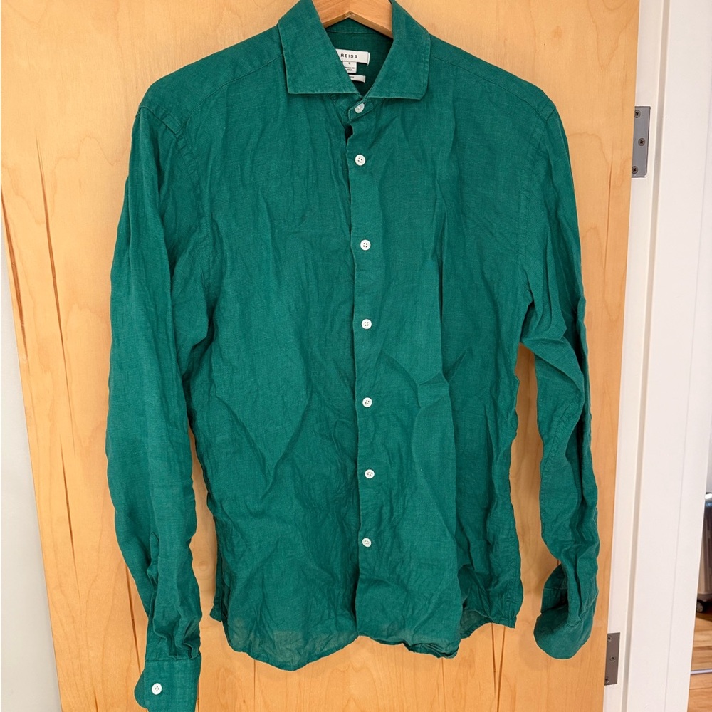 Reiss Teal Men's Casual Button Down Shirt